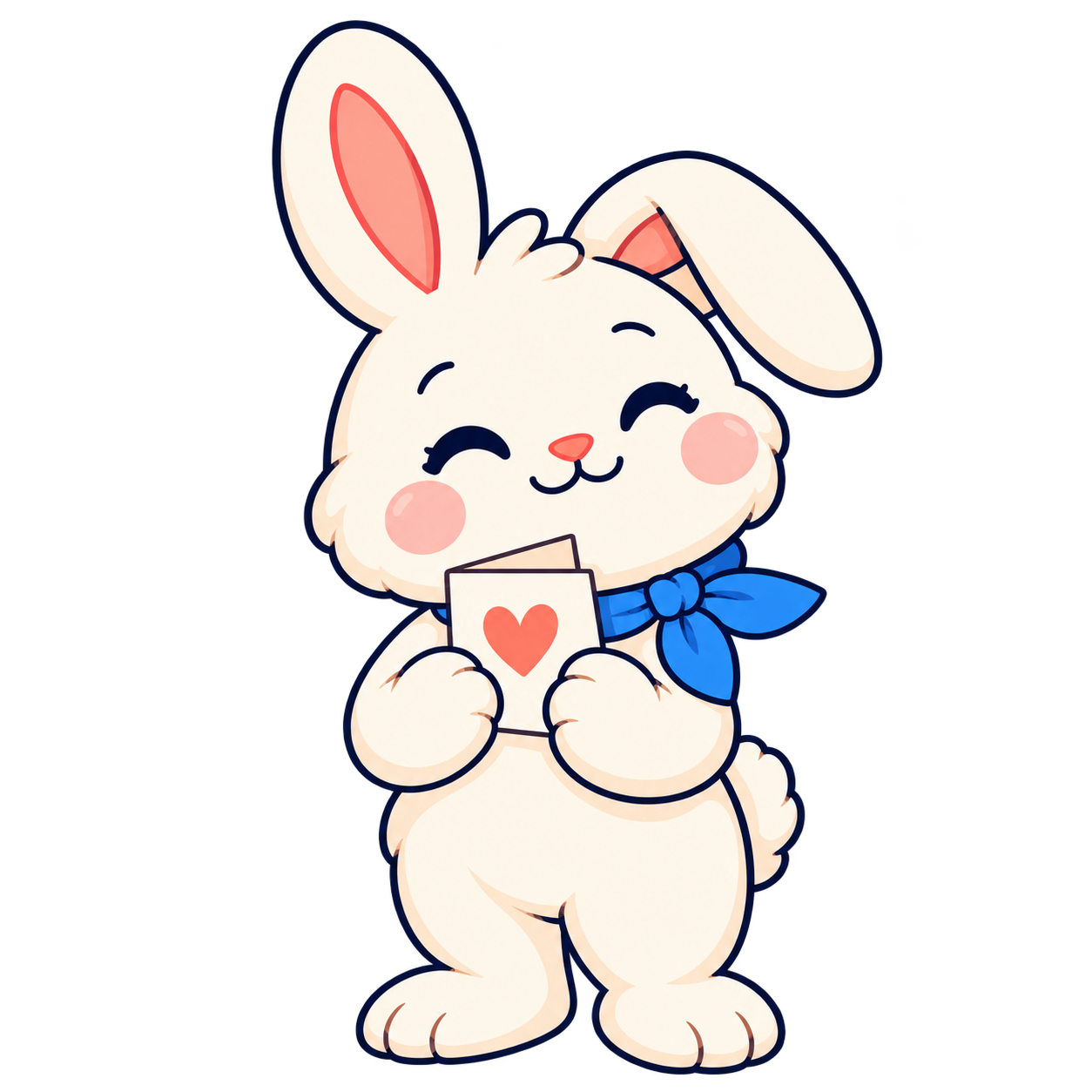 Oliver “the Captain”, a grown-up bunny, illustrated on their own.