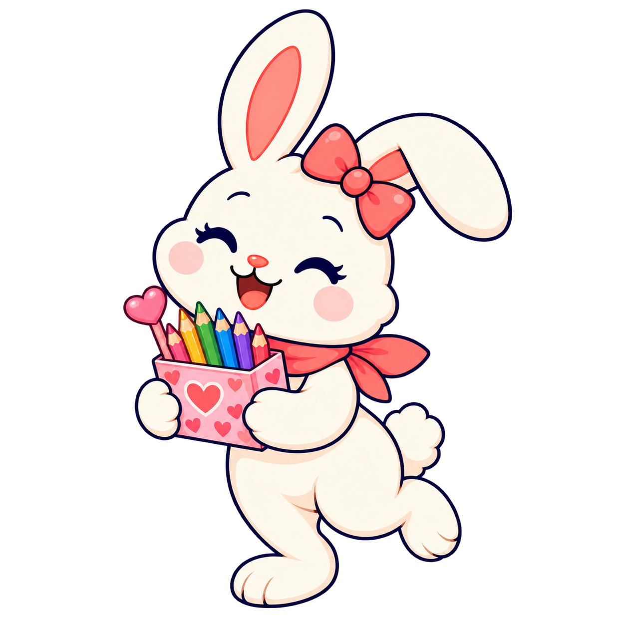 Rosie, a grown-up bunny, illustrated on their own.