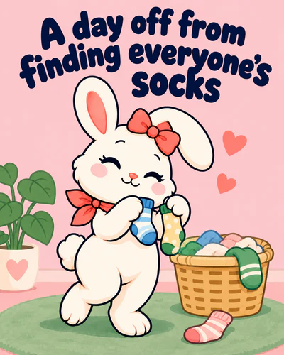A day off from finding everyone's socks