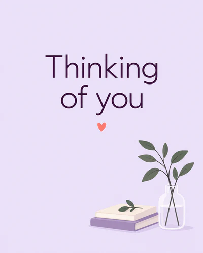 Simple thinking of you ecard