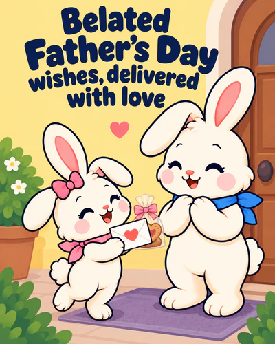 Belated Father's Day wishes, delivered with love