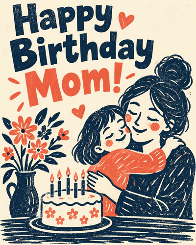 Birthday ecard for mom