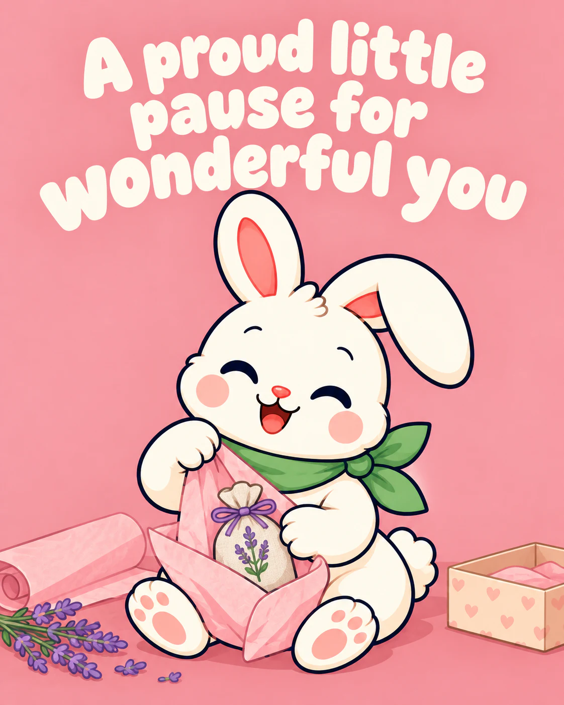 A proud little pause for wonderful you