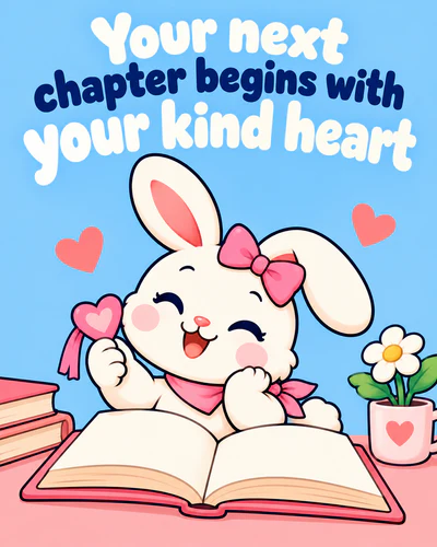 Your next chapter begins with your kind heart