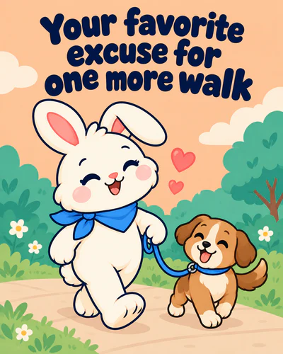 Your favorite excuse for one more walk
