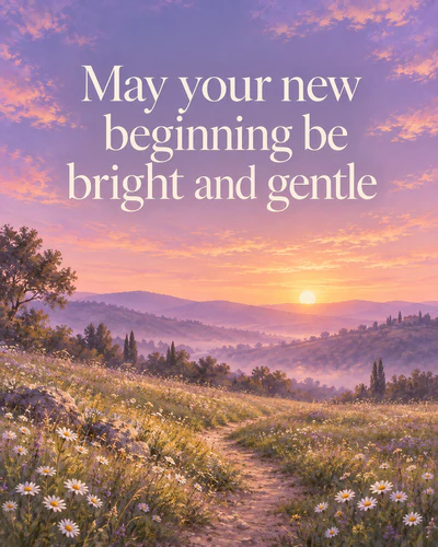 May your new beginning be bright and gentle