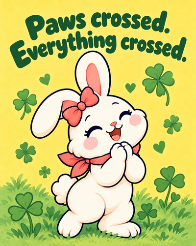 Paws crossed. Everything crossed.