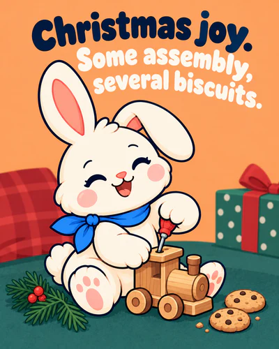 Christmas joy. Some assembly, several biscuits.