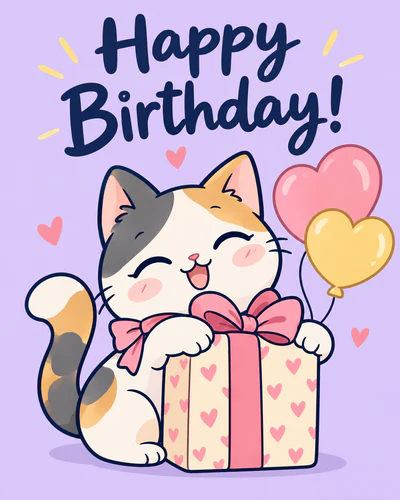 Elegant birthday ecard