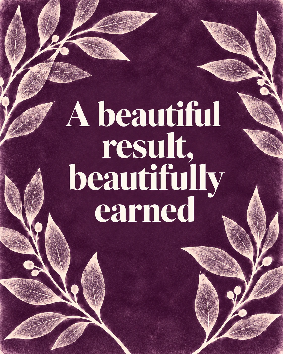 A beautiful result, beautifully earned