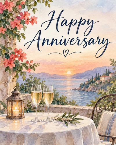 Elegant anniversary ecard