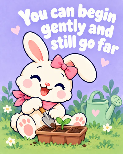 You can begin gently and still go far