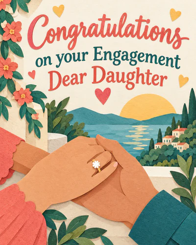 Engagement ecard for daughter
