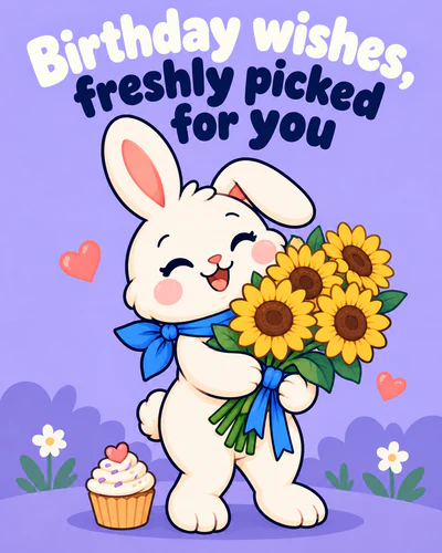 Birthday wishes, freshly picked for you