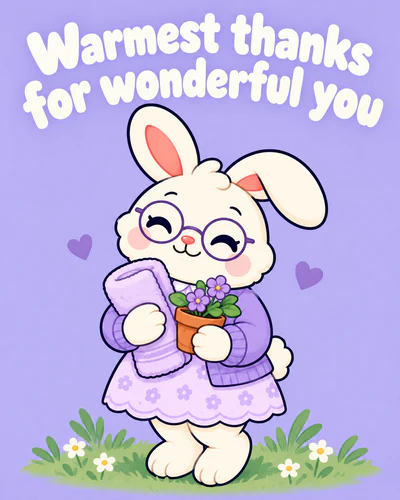 Warmest thanks for wonderful you