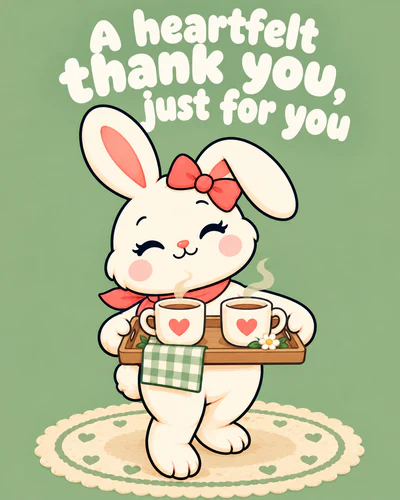 A heartfelt thank you, just for you