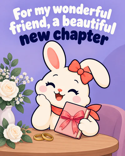 For my wonderful friend, a beautiful new chapter