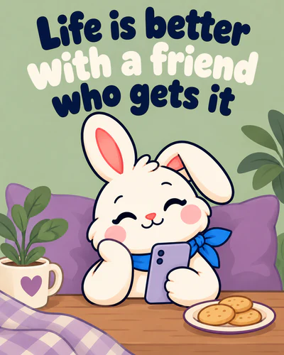 Life is better with a friend who gets it