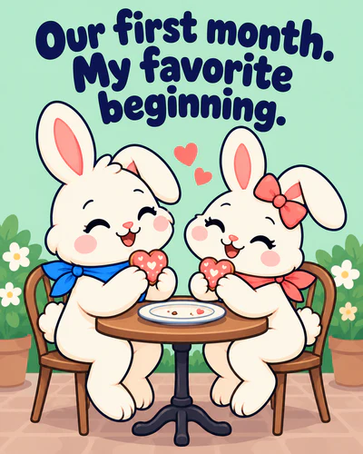 Our first month. My favorite beginning.