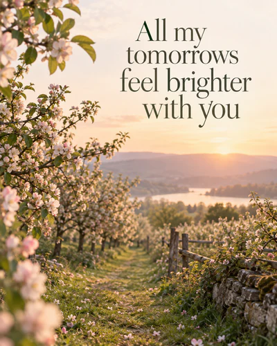 All my tomorrows feel brighter with you