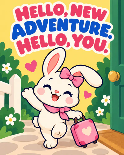 HELLO, NEW ADVENTURE. HELLO, YOU.