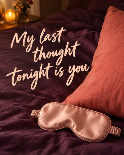 My last thought tonight is you