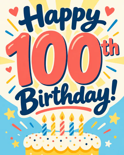 100th birthday ecard
