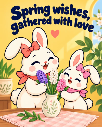 Spring wishes, gathered with love
