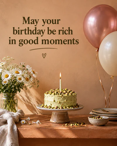 May your birthday be rich in good moments