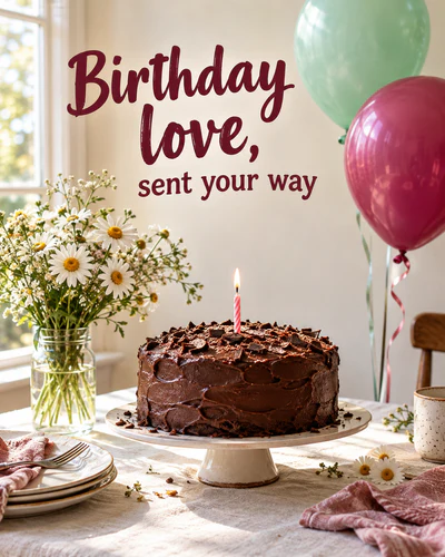 Birthday love, sent your way