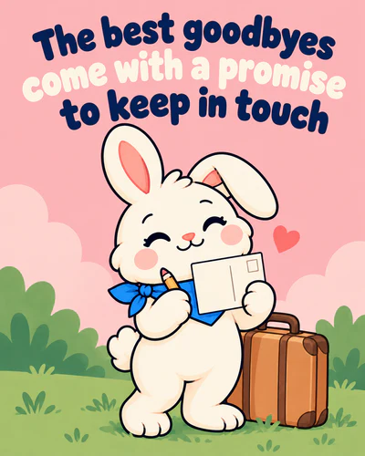 The best goodbyes come with a promise to keep in touch