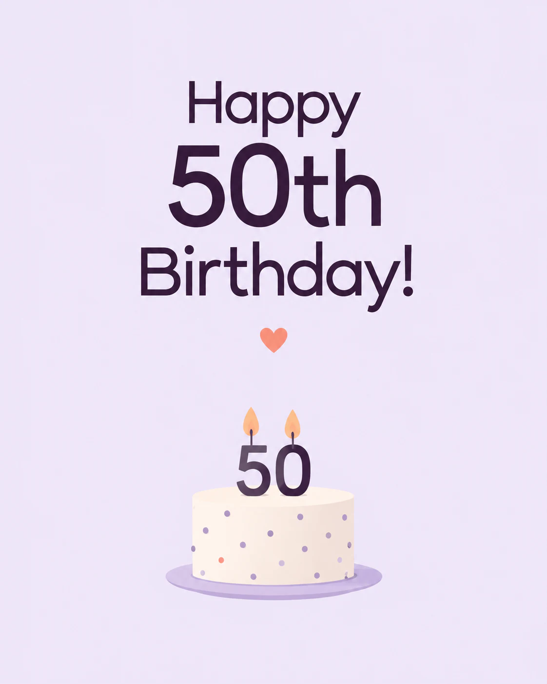 A simple 50th birthday
