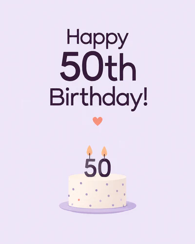 A simple 50th birthday