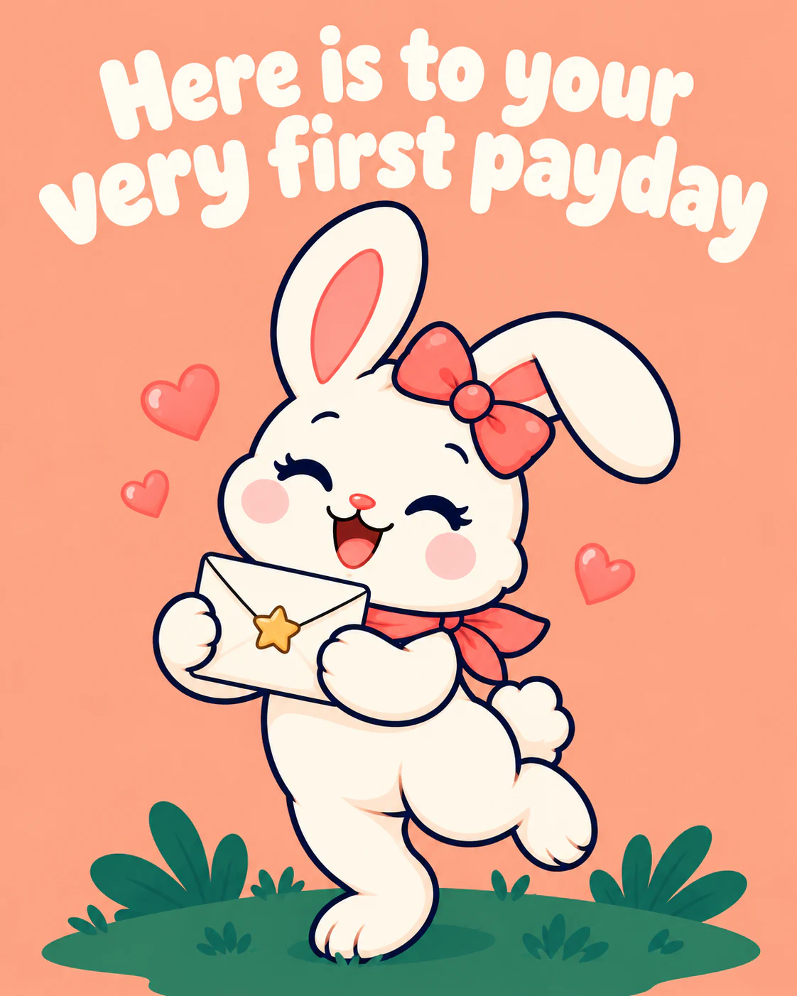 Here is to your very first payday