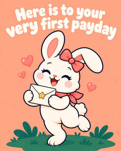 Here is to your very first payday