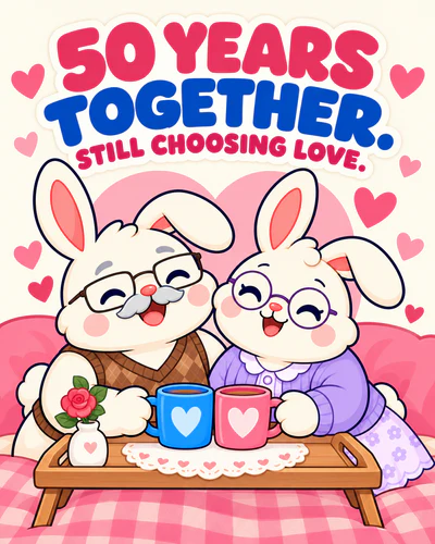 50 YEARS TOGETHER. STILL CHOOSING LOVE.