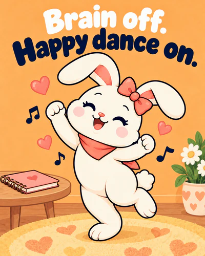 Brain off. Happy dance on.