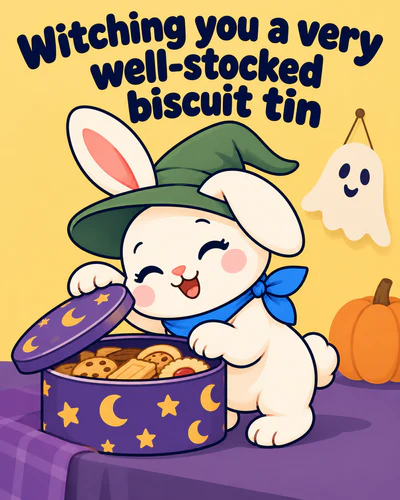 Witching you a very well-stocked biscuit tin