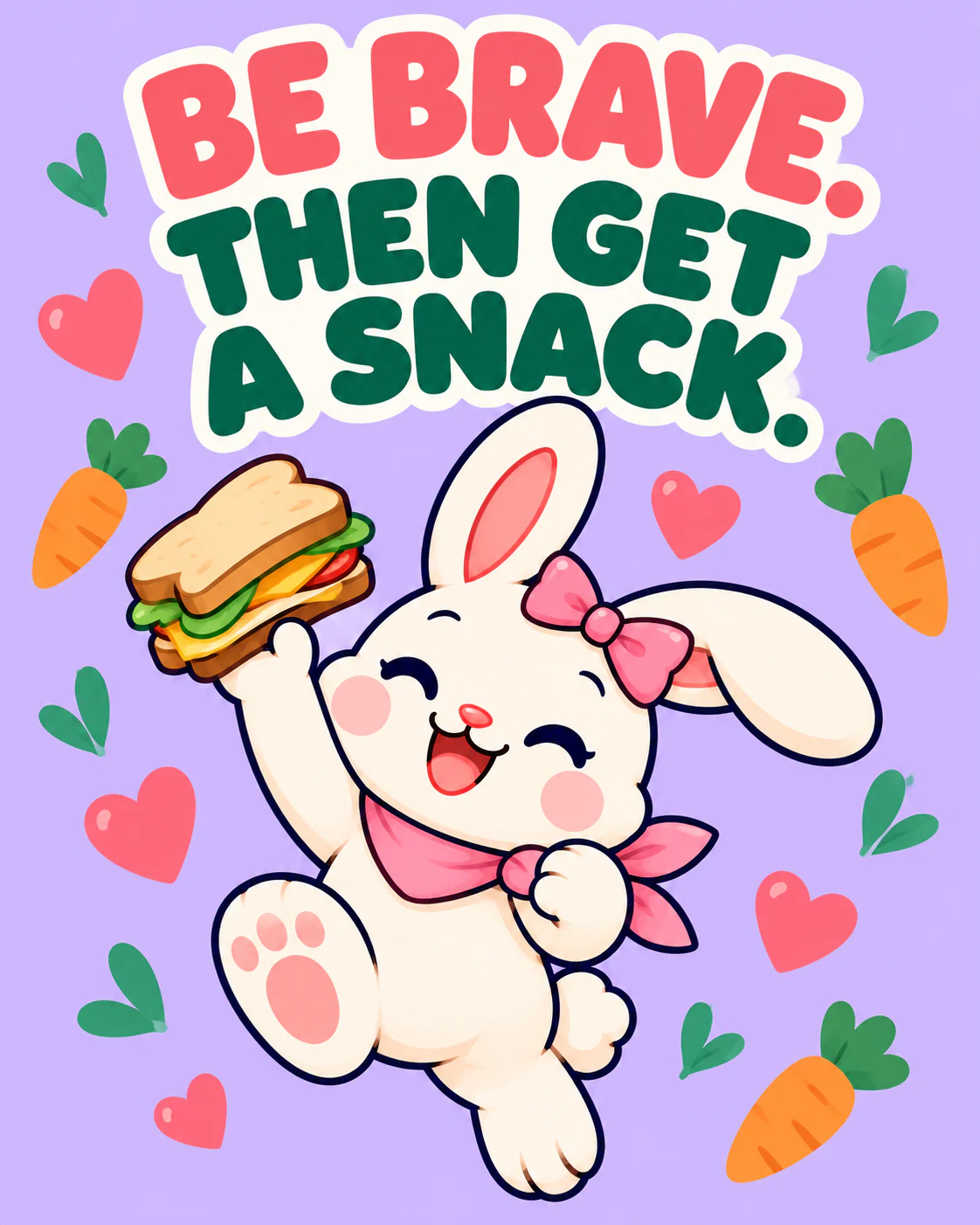 BE BRAVE. THEN GET A SNACK.
