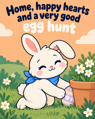Home, happy hearts and a very good egg hunt