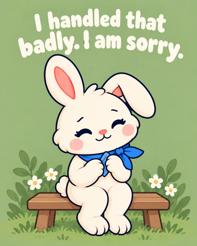 I handled that badly. I am sorry.