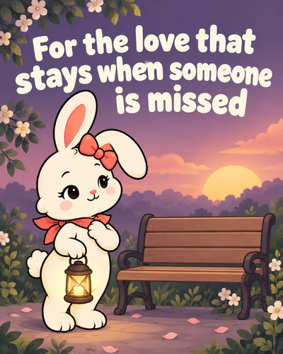 For the love that stays when someone is missed