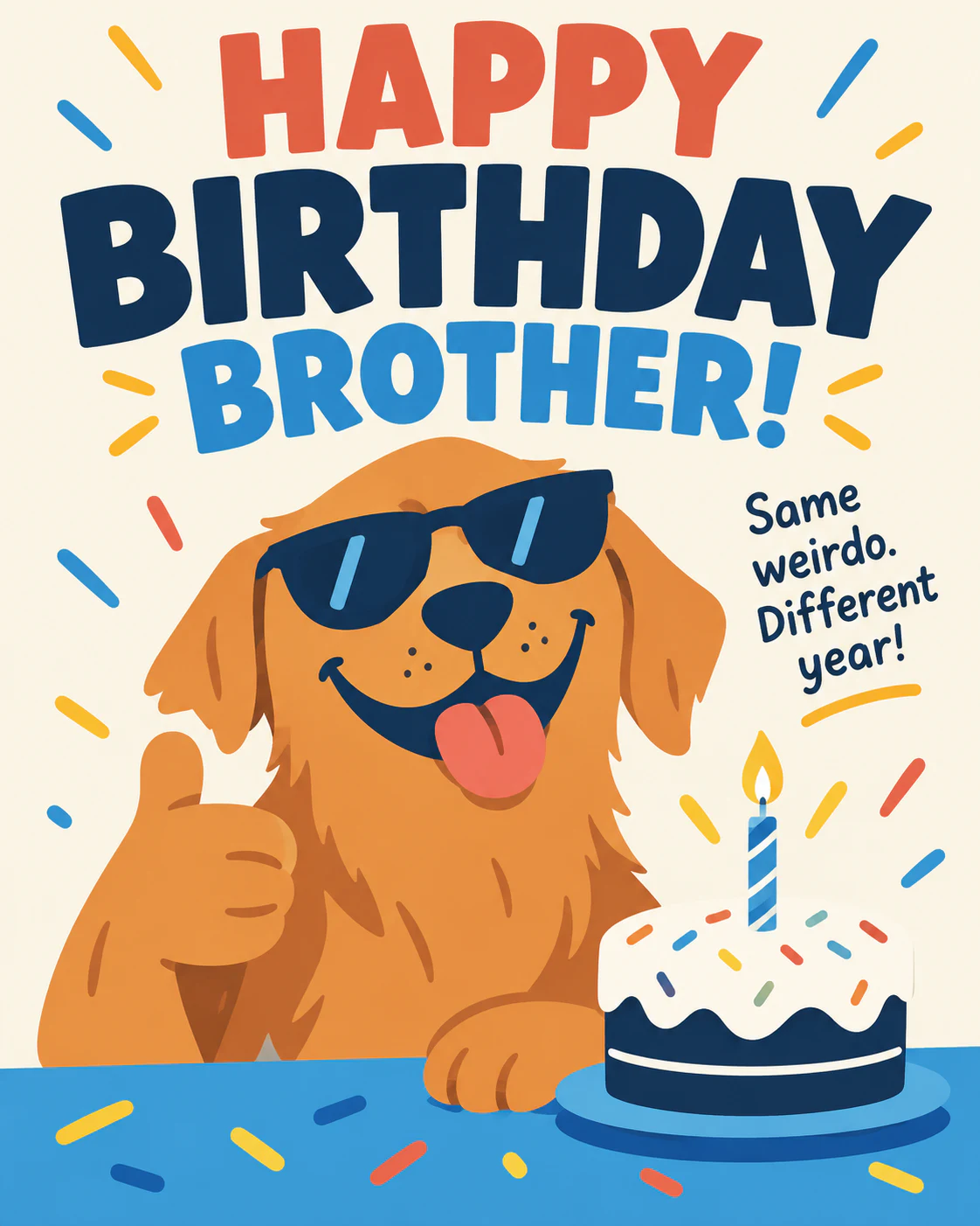 Funny birthday ecard for brother