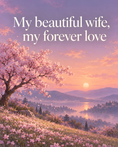 My beautiful wife, my forever love