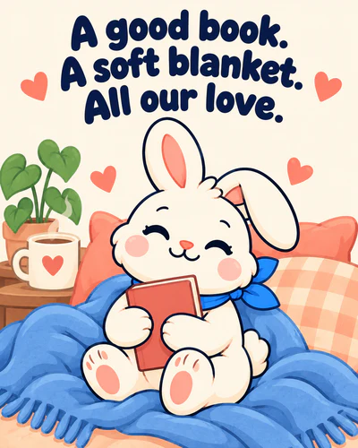 A good book. A soft blanket. All our love.