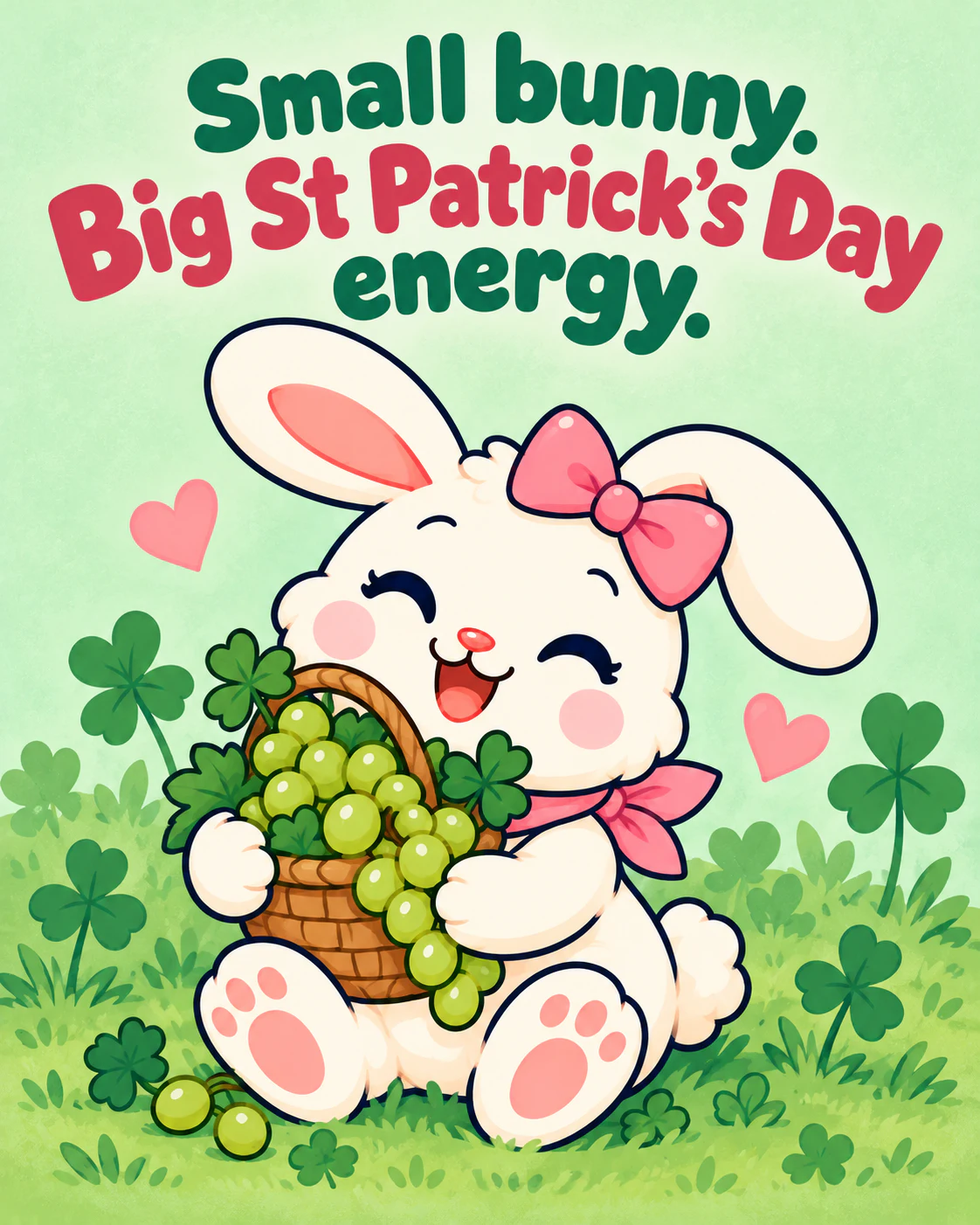 Small bunny. Big St Patrick’s Day energy.
