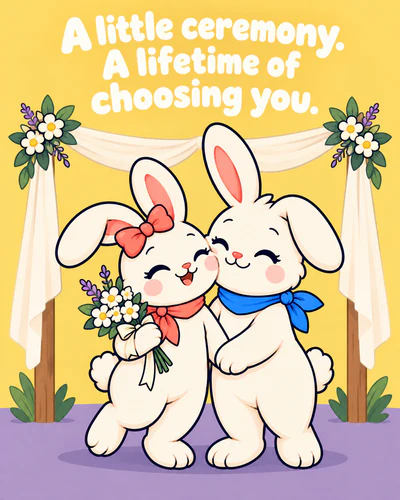 A little ceremony. A lifetime of choosing you.