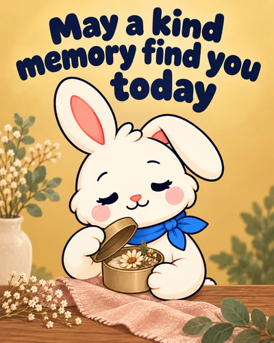 May a kind memory find you today