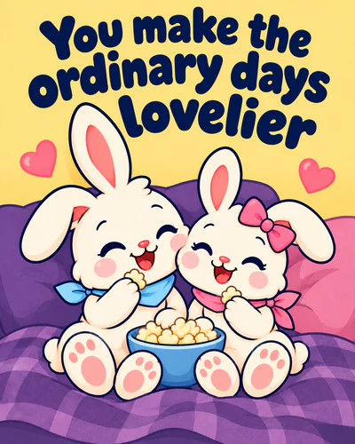 You make the ordinary days lovelier