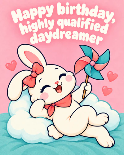 Happy birthday, highly qualified daydreamer